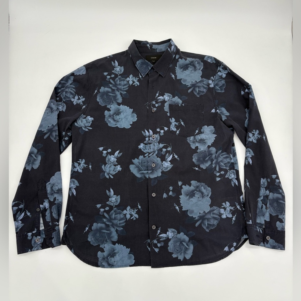 Men’s Vince Blue Floral Button Up